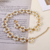DAXI Beaded Choker Pearl Necklace For Women Gold Chain Necklaces Pendant Collar Chokers Chains Bead Necklace Womens Jewelry 2021