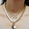 DAXI Trendy Pearl Gold Chain Necklaces For Women Pendant Necklace Anhänger Halskette 2021 Schmuck Geschenk Thick Necklace
