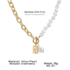 DAXI Trendy Pearl Gold Chain Necklaces For Women Pendant Necklace Anhänger Halskette 2021 Schmuck Geschenk Thick Necklace