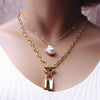DAXI Trendy Pearl Gold Chain Necklaces For Women Pendant Necklace Anhänger Halskette 2021 Schmuck Geschenk Thick Necklace