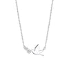 DIEERLAN Korean Silver Color Jewelry Zirconia Swallow Choker Necklaces for Women Wedding Girls Statement Jewelry kolye