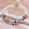 DIEZI 2021 Bohemian Multicolor Acrylic Beads Imitation Pearls Choker Necklace Women Sweet Flower Chain Necklace