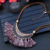 DIEZI Bohemia Vintage Tassel Choker Necklace For Women Ethnic Necklace Long Statement Necklace Boho Punk Jewelry