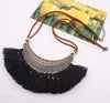DIEZI Bohemia Vintage Tassel Choker Necklace For Women Ethnic Necklace Long Statement Necklace Boho Punk Jewelry