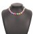 DIEZI Ethnic Multicolor Acrylic Beads Choker Necklace Bohemian Heart Pendant Chain Necklaces Sweet Girls Women Jewelry