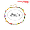 DIEZI Ethnic Multicolor Acrylic Beads Choker Necklace Women Bohemian Girls Sweet Cute Flower Fruit Pendant Necklace Jewelry