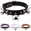 DIEZI Harajuku Vintage Women Bell Pendant Necklaces Gold Metal Goth Choker Collar Necklace For Men Harness Anime Jewelry