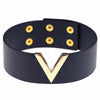 DIEZI Harajuku Vintage Women V Shape Wrap Necklaces Gold Metal Goth Choker Collar Necklace For Women Harness Anime Jewelry