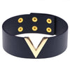 DIEZI Harajuku Vintage Women V Shape Wrap Necklaces Gold Metal Goth Choker Collar Necklace For Women Harness Anime Jewelry