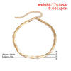 DIEZI Hip Hop Simple Choker Necklace For Women Vntage Korean Statement 2021 Braided Clavicle Snake Chain Necklace Jewelry