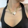 DIEZI Hyperbole Hip Hop Men Clavicle Chain Necklace Vintage Simple Heart Star Choker Necklaces For Girls Women Jewelry