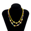 DIEZI Multicolor Acrylic Beads Choker Necklace For Women Simple Sweet Girls Necklace Yellow Smile Face Beads Necklace Jewelry