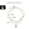 DIEZI Multilayer Crystal Star Beads Chain Tassel Pendant Necklace For Women Charm Gold Party Necklace Set 2021 New
