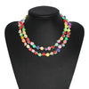 DIEZI One Piece 2021 Ethnic Candy Color Random Resin Fruit Beads Necklace For Women Girls Soft Clay Choker Collares Necklace