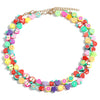 DIEZI One Piece 2021 Ethnic Candy Color Random Resin Fruit Beads Necklace For Women Girls Soft Clay Choker Collares Necklace