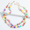 DIEZI One Piece 2021 Ethnic Candy Color Random Resin Fruit Beads Necklace For Women Girls Soft Clay Choker Collares Necklace