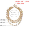 DIEZI Punk Multilayer Silver Color Gold Chain Statement Necklace Men Hip Hop Geometric Choker Necklaces for Women Party