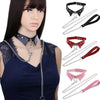 DIEZI Punk Sexy Gothic PU leather Choker Necklace Harness body chain Bondage Goth Party bodychain Vintage Jewelry