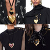 DIEZI Vintage Bohemia Big Heart Choker Necklaces For Women 2021 Statement Collar Necklaces Pendant Wedding Party Gifts
