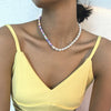 DIEZI Vintage Ethnic Soft Clay Beads Choker Necklace Bohemian Imitation Pearl Chain Necklaces Sweet Girls Women Jewelry