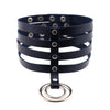 DIEZI Vintage Goth Multilayers Harness Harajuku Anime Choker Necklaces Round Pendant Collar Necklace For Women Party Jewelry