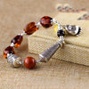 DIY Big Natural Amber Beads 925 Sterling Silver Bracelet Fine Foot Buddhism Lotus Carving Plant Hollow Flower Luxury Gem Jewelry