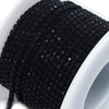 DIY Decoration 5 Yards/Pack Top Crystal Rhinestones Black Sewing On Flat Back Cup-Chain With Metal Bottom