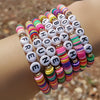 DIY Letter Polymer Clay Bracelet For Women Boho Handmade Love Beads Charm Bracelet Summer Femme Jewelry