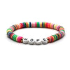 DIY Letter Polymer Clay Bracelet For Women Boho Handmade Love Beads Charm Bracelet Summer Femme Jewelry
