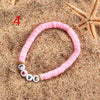 DIY Letter Polymer Clay Bracelet for Women   Handmade  Beads Charm Bracelet  Femme Jewelry