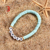DIY Letter Polymer Clay Bracelet for Women   Handmade  Beads Charm Bracelet  Femme Jewelry