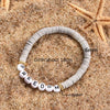DIY Letter Polymer Clay Bracelet for Women   Handmade  Beads Charm Bracelet  Femme Jewelry