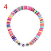 DIY Letter Polymer Clay Bracelet for Women   Handmade  Beads Charm Bracelet Summer Femme Jewelry