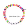 DIY Letter Polymer Clay Bracelet for Women   Handmade  Beads Charm Bracelet Summer Femme Jewelry