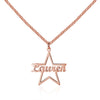 DIY Name Necklace Personalized 925 Sterling Silver Star Pendant Necklace Tiny Custom Made Jewelry with Any Name (NE101574)