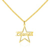 DIY Name Necklace Personalized 925 Sterling Silver Star Pendant Necklace Tiny Custom Made Jewelry with Any Name (NE101574)
