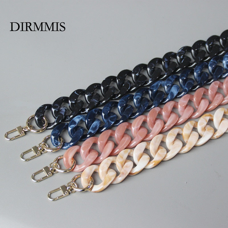 DIY Woman Handbag Accessory Chain Black Pink Detachable Resin Blue  Strap Women Clutch Shoulder Purse Chain
