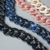 DIY Woman Handbag Accessory Chain Black Pink Detachable Resin Blue  Strap Women Clutch Shoulder Purse Chain