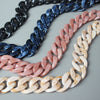 DIY Woman Handbag Accessory Chain Black Pink Detachable Resin Blue  Strap Women Clutch Shoulder Purse Chain