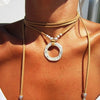 DIY Wear Gypsy Beaded  Circle Velvet Multi-layered Wrap Necklace Boho Jewelry Women Trendy Bohemian Necklaces