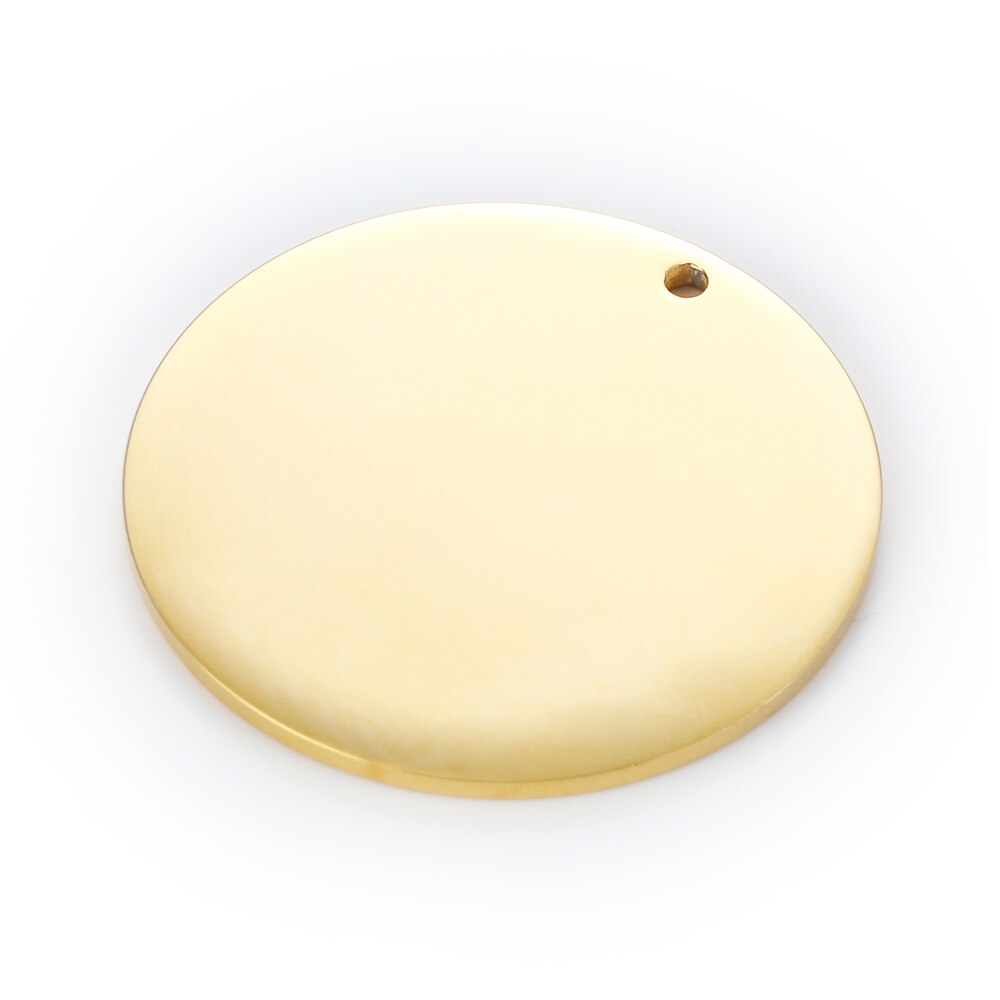 DIY accessories round pendant tag 50pcs/lot stainless steel engraved word photo logo 8mm 10mm 12mm
