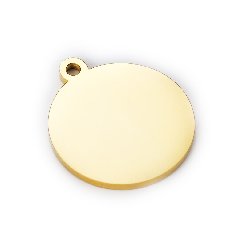DIY accessories round pendant tag 50pcs/lot stainless steel engraved word photo logo 8mm 10mm 12mm