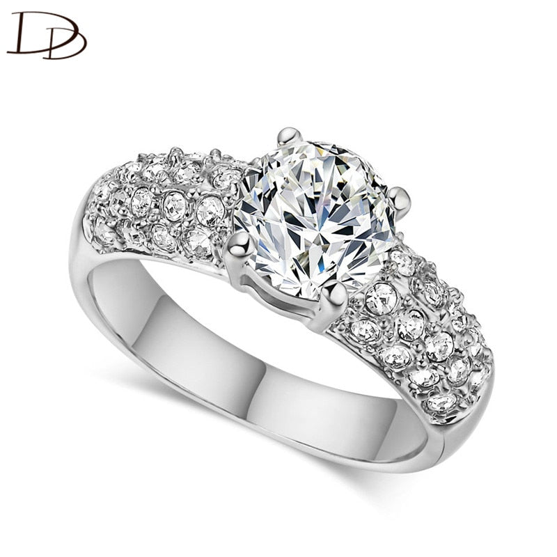 DODO 925 Sterling Silver Rings For Women AAA Cubic Zircon Wedding Fine Jewelry Vintage Bijoux Femme Bague Wholesale Anel DD024