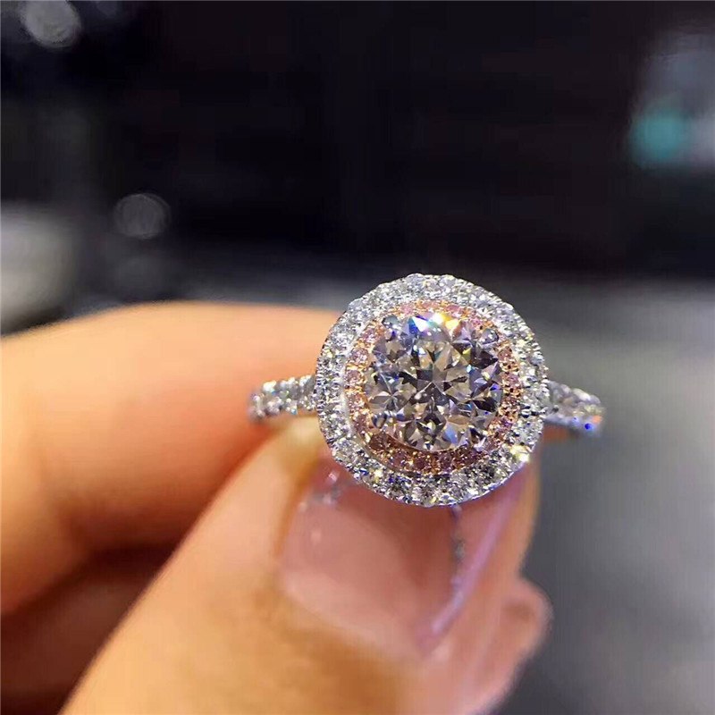 DORAPANG Luxurious 2 ct CZ Rings Female Ring Newest White 4 Zirconia Wedding Engagement Rings For Women Treasure Jewelry