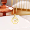 DOTIFI 316L Stainless Steel Necklace Tree of Life Round Pendant Necklaces Bijoux Collier Elegant Women Girl Jewelry Gifts