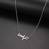 DOTIFI 316L Stainless Steel Necklace LOVE Heartbeat Simple Female Heart-Shaped Pendant For Women Engagement Gift Jewelry