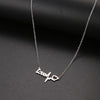 DOTIFI 316L Stainless Steel Necklace LOVE Heartbeat Simple Female Heart-Shaped Pendant For Women Engagement Gift Jewelry