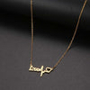 DOTIFI 316L Stainless Steel Necklace LOVE Heartbeat Simple Female Heart-Shaped Pendant For Women Engagement Gift Jewelry