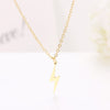 DOTIFI Stainless Steel Lightning Necklace Pendant Necklace Gold and Silver Color For Women Jewelry Necklace