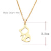 DOTIFI  Stainless Steel Necklace For Women Cute kitten Gold And Silver Color Pendant Necklace Engagement Jewelry